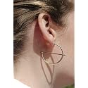 DoubleNine Hoop Earrings Boho Circle Silver Geometric Earrings Stud Wedding Bridal Jewelry for Women Girls (silver) Beauty & Personal Care Doubnine