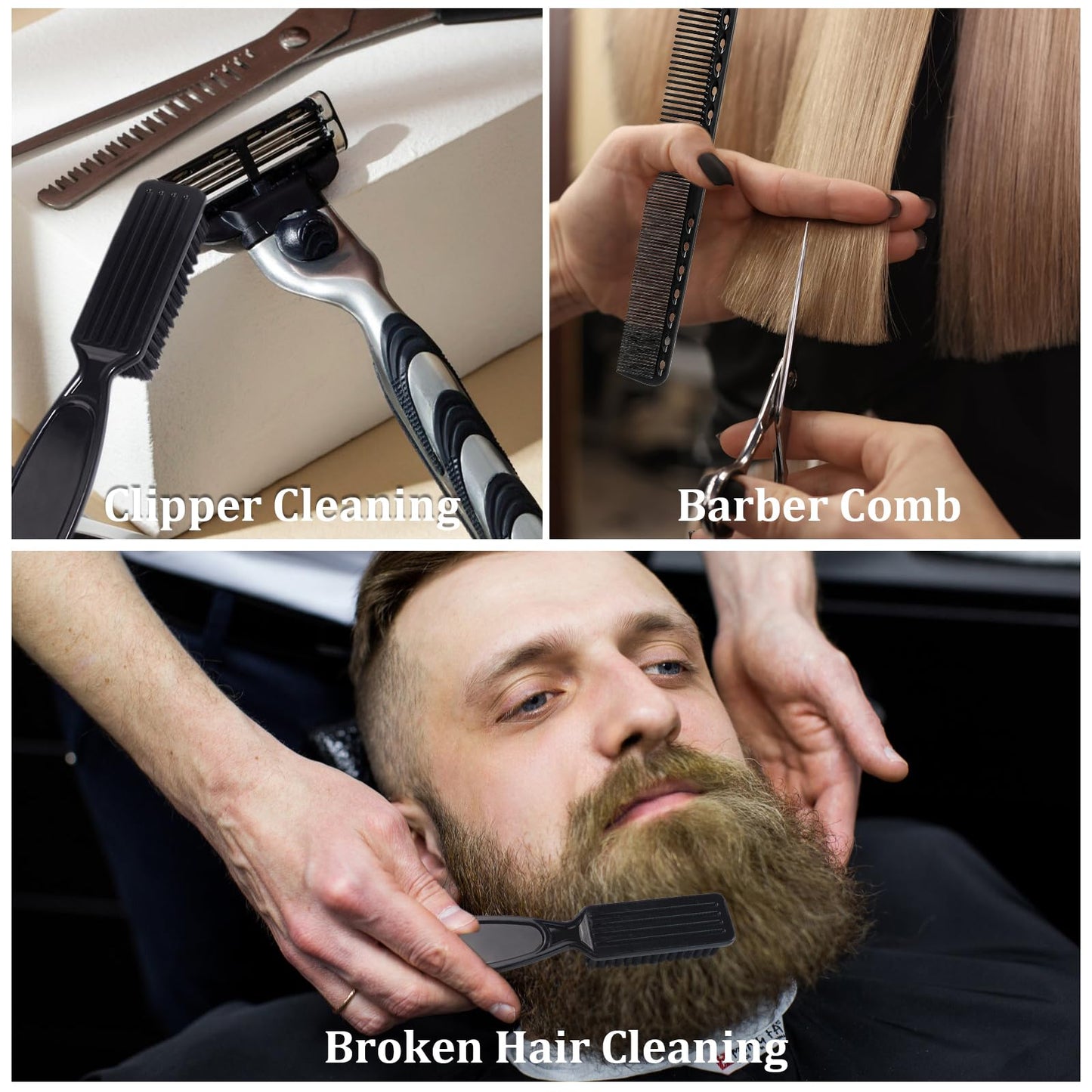 DUAIU 12Pcs Beard Shaper Tool Kit for Men Grooming, White Black Barber Pencil for Lineup Edging with Sharpener, Hairline Beard Guide Shaping Barber Beauty and Personal Care DUAIU