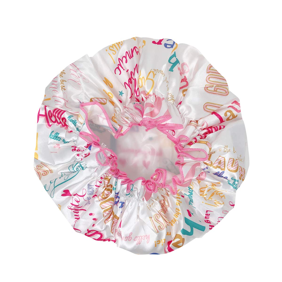 allydrew Reusable Women's Waterproof Shower Caps for Long Hair, Hello Laughter Beauty & Personal Care allydrew