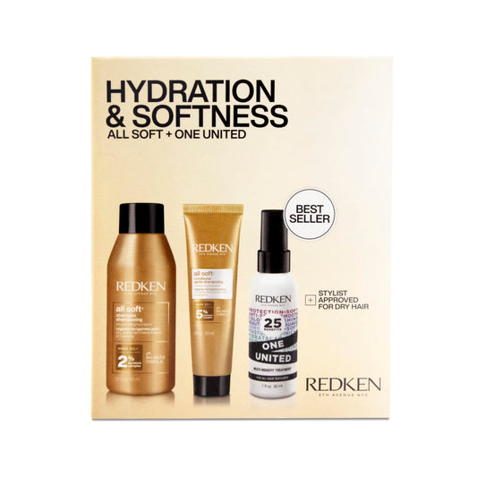 Redken All Soft Mini Kit - Moisturizing Shampoo, Conditioner & Leave In Treatment with Argan Oil for Soft, Hydrated Hair, Travel Size Beauty & Personal Care Redken