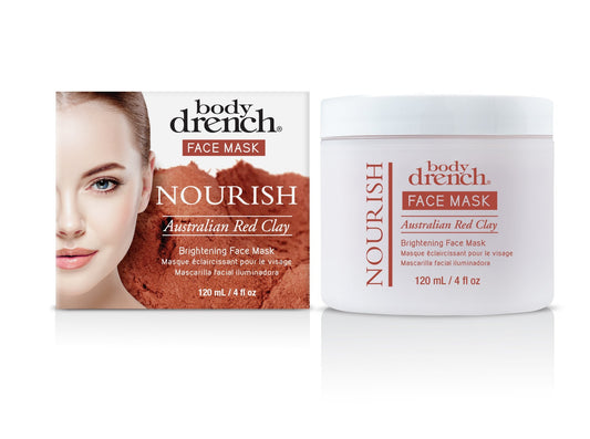 Body Drench Nourish Australian Red Clay Brightening Face Mask, 4 oz Beauty & Personal Care Body Drench