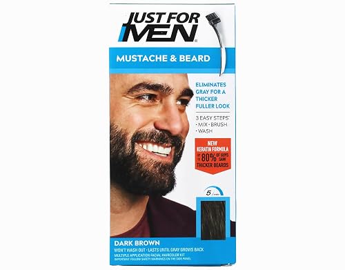 Just For Men Color Gel Mustache & Beard M-45, Dark Brown 1 Each(Pack Of 12) Beauty & Personal Care Just for Men