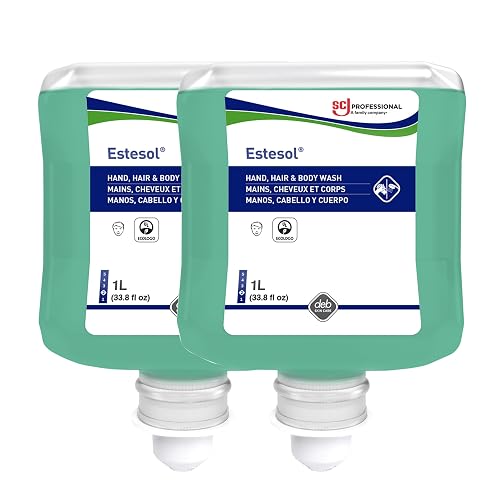 SC Johnson Professional Estesol Hand, Hair & Body Cleanser, Bulk Body Wash Refill, 1 Liter Cartridge Refill, 2 Count, for Professional Use Only Beauty & Personal Care SC Johnson Professional