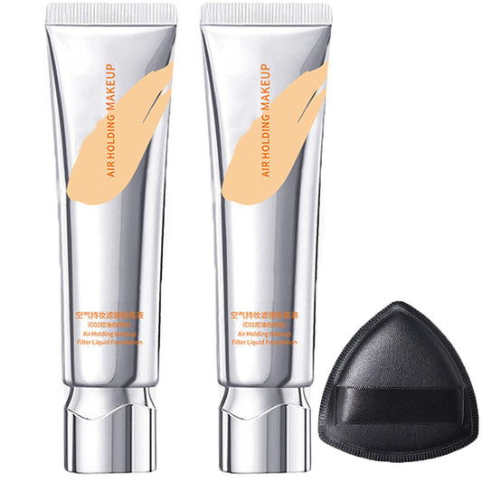 Long Lasting Full Coverage Liquid Foundation, Air Holding Makeup Filter Liquid Foundation, Instant Face Tightener No-Filter Primer, Sweatproof Beauty & Personal Care Lunkun
