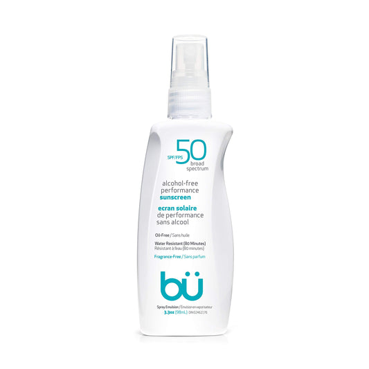 BU SPF 50 Sunscreen Spray 3.3 oz – Face & Body Sunblock for Sensitive Skin, Fragrance-Free, Clear, Non-Greasy, Water-Resistant Protection Beauty & Personal Care bü