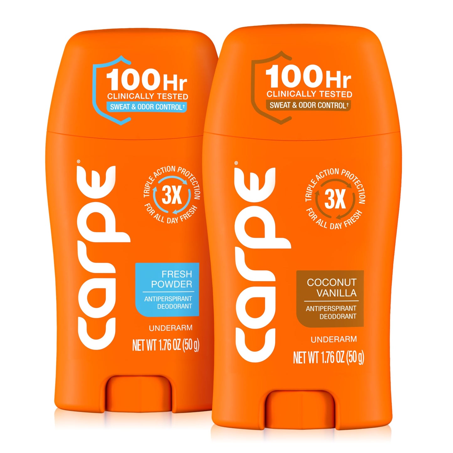 Carpe Deodorant Antiperspirant Women's Variety Pack - 100 Hour Sweat & Odor Control - Women's Clinical Strength Deodorant - Antiperspirant Beauty and Personal Care Carpe