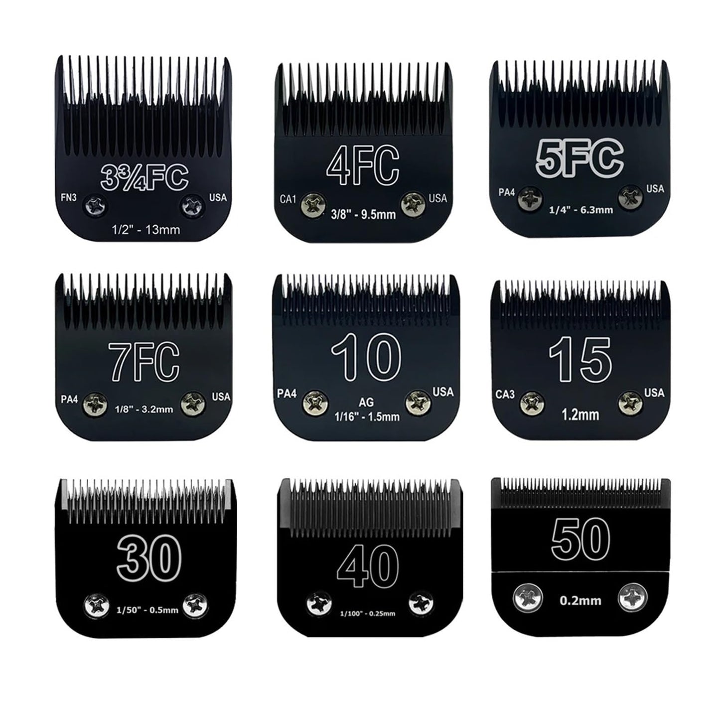 IHFMPFKJ Black Detachable Pet Dog Grooming Clipper Stainless Steel Blades Set,Compatible with Andis,Oster A5,Compatible for Wahl? KM10 Series Beauty and Personal Care IHFMPFKJ