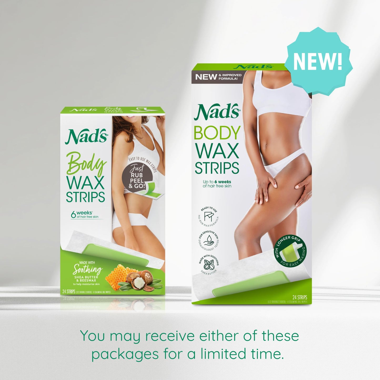 Nad's Body Wax Strips Hair Removal For Women At Home plus 4 Calming Oil Wipes, 24 Count Beauty & Personal Care Nad's