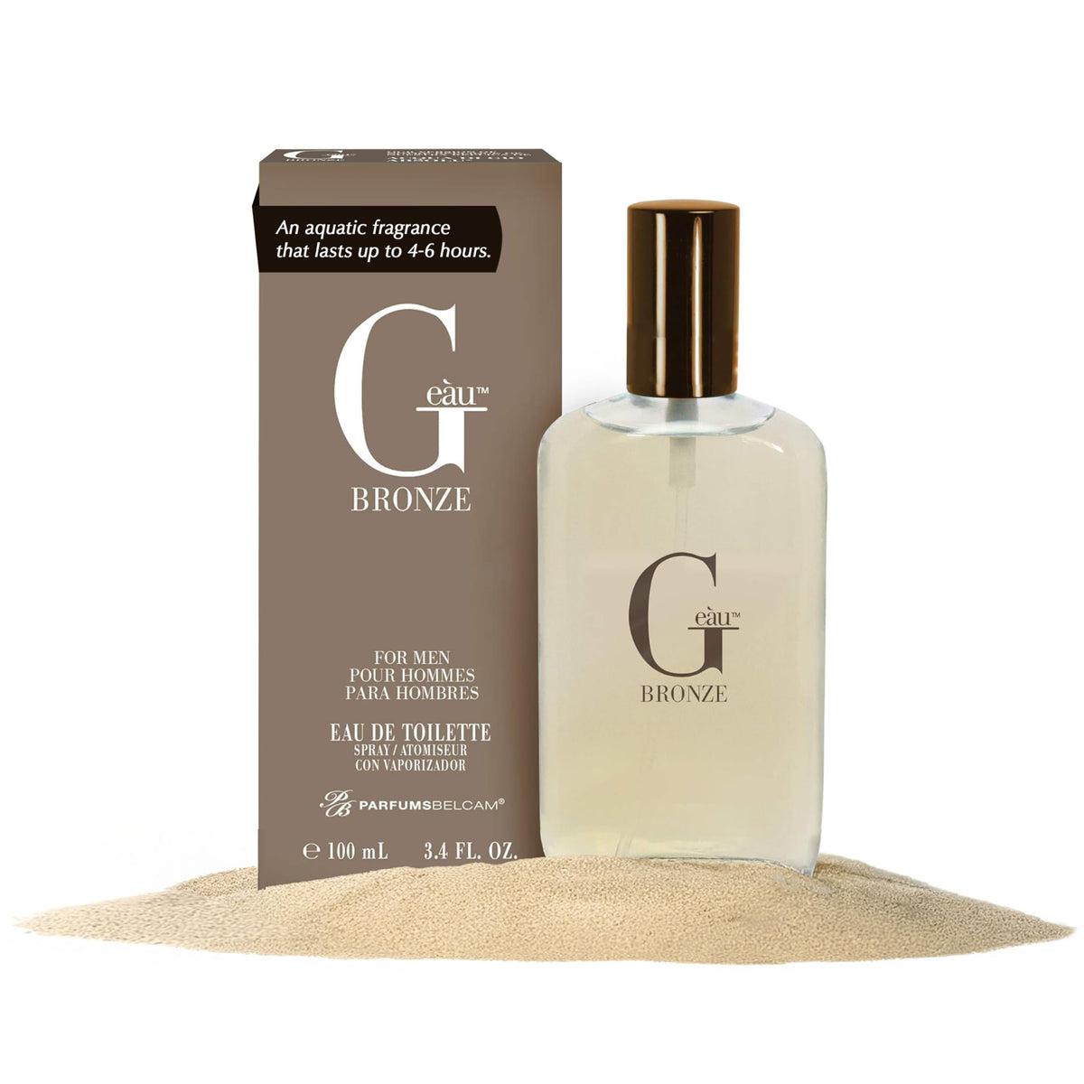 PB ParfumsBelcam G eàu Bronze Eau de Toilette Spray for Men – Long-Lasting Aquatic Woody Cologne with Citrus, Lavender & Patchouli, 0.34 fl oz Beauty & Personal Care PB ParfumsBelcam