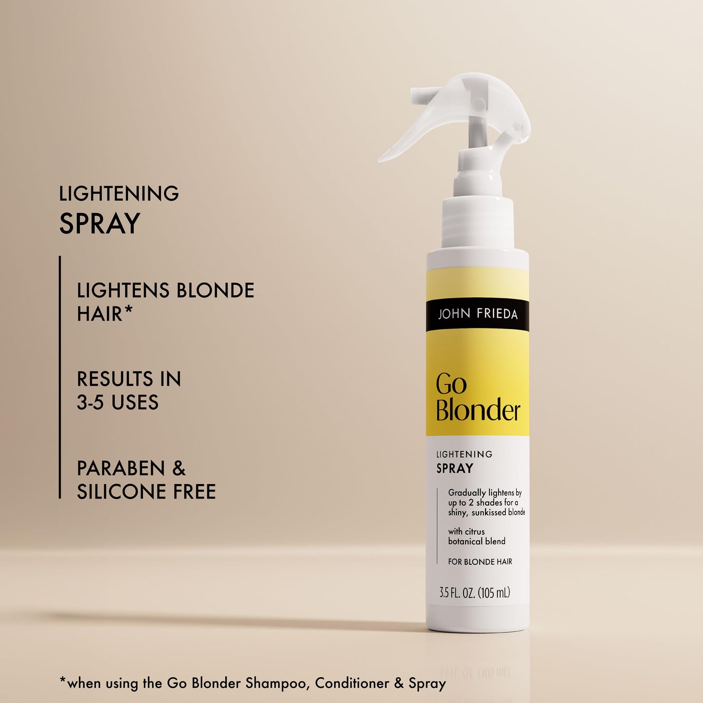 John Frieda Go Blonder Hair Lightening Spray, Sun-Kissed Brightener for Blonde Hair, 3.5 fl oz Beauty & Personal Care John Frieda