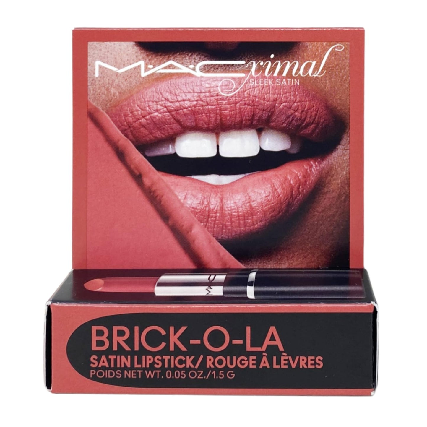 MAC M·A·C Cosmetics Mini M·A·Cximal Satin Lipstick - 826 Brick-O-La (0.05 oz / 1.5 g) Beauty & Personal Care MAC