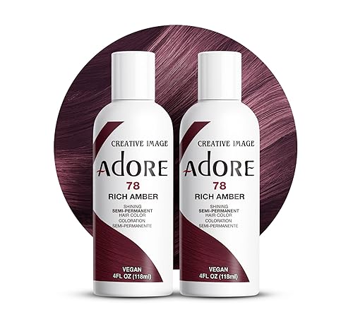 Adore Semi Permanent Hair Color (078 Rich Amber) (2 Pack) | Vegan & Cruelty-Free Brown Hair Dye | No Ammonia, No Peroxide, No Alcohol | 4 Fl Oz Beauty & Personal Care Adore
