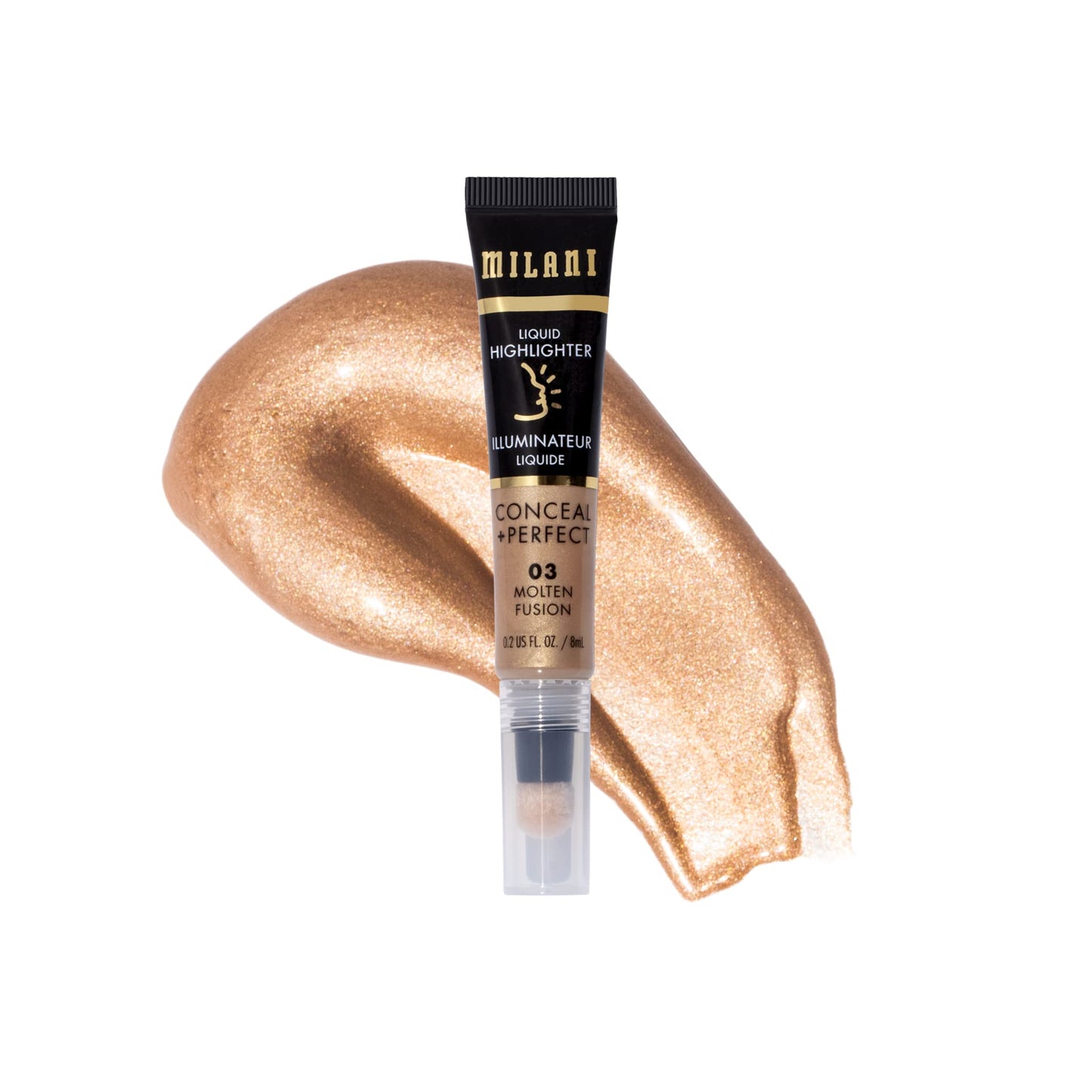 Milani Conceal + Perfect Liquid Highlighter for Added Glow, Face Lift Collection - Molten Beauty & Personal Care Milani