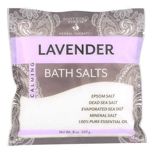 Soothing Touch Calming Bath Salts, Lavender, Cruelty Free, Gluten Free, 8 Ounce (Pack of 6) Beauty and Personal Care Soothing Touch