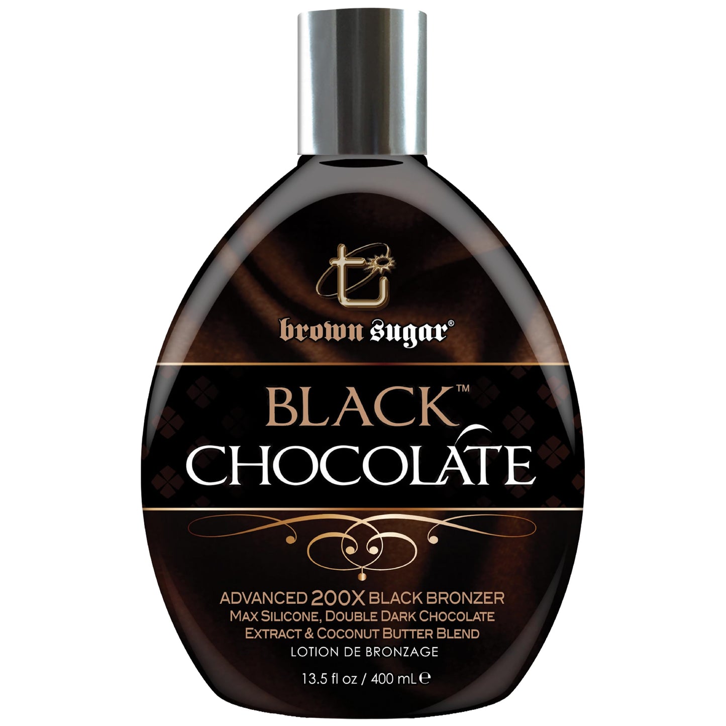 Brown Sugar Black Chocolate Tanning Lotion, Advanced 200X Black Bronzer with Double Dark Chocolate Extract & Organic Butters, 13.5 Fl Oz Beauty & Personal Care Brown Sugar