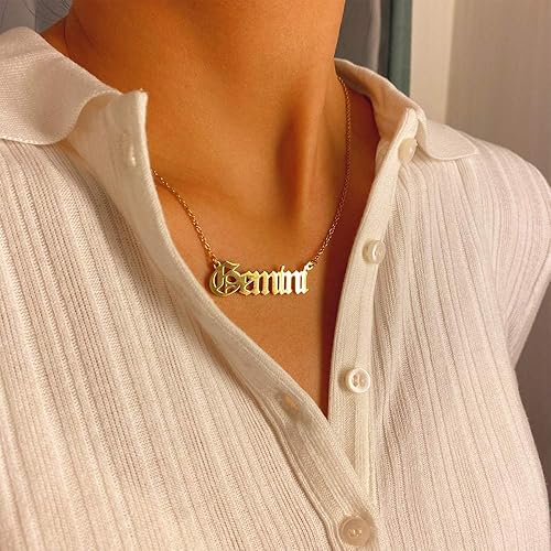 Aimimier Constellation Necklace Gemini Necklace Astrology Jewelry Personalized Name Gift for Girlfriend Women (Silver) Beauty & Personal Care Aimimier