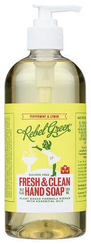 Rebel Green Fresh And Clean Hand Soap Peppermint Lemon, 16.9 FZ Beauty & Personal Care Rebel Green