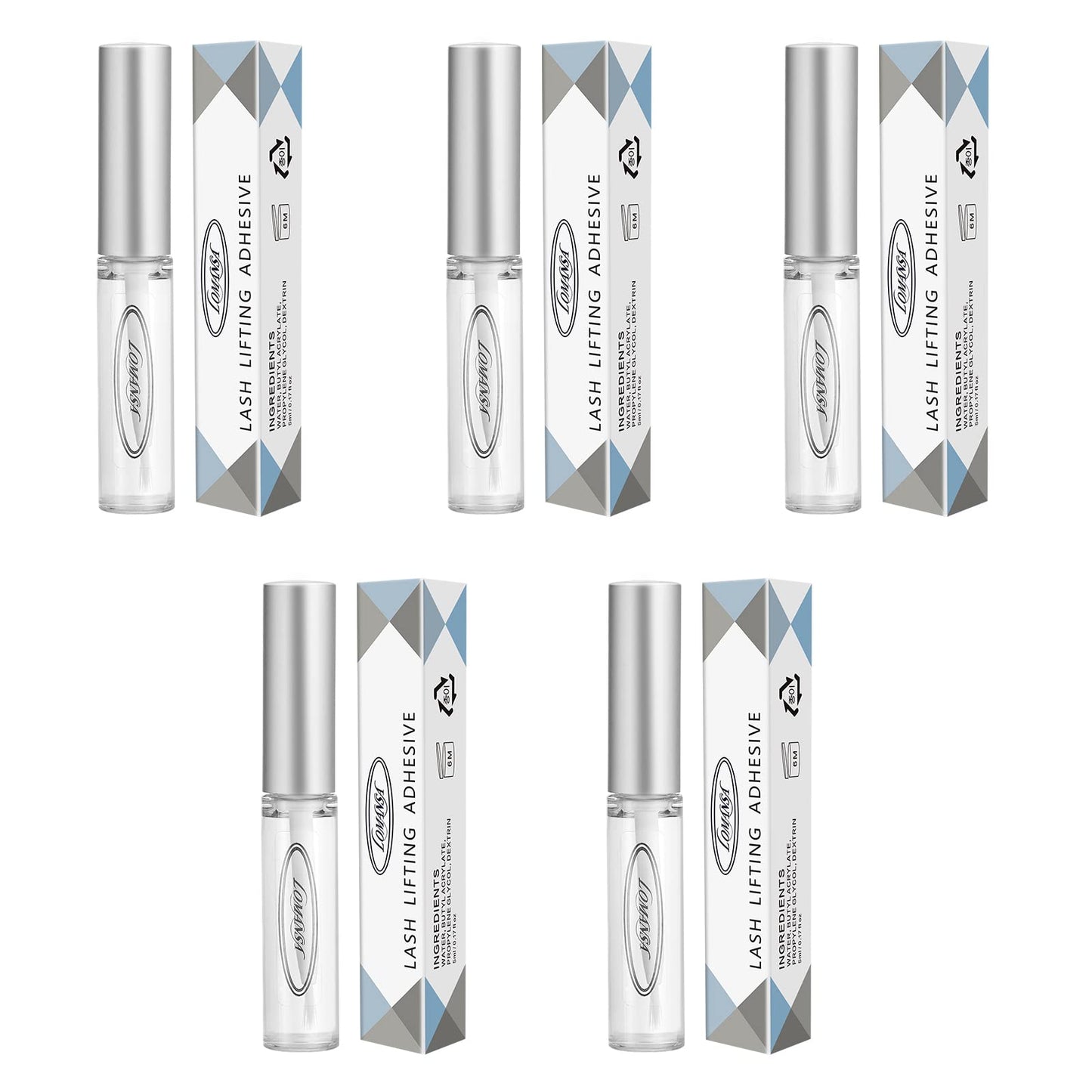 Lomansa Lash Lift Glue Adhesive 5pcs, Eyelash Perming Rod Fix Glue for Eyelash Curl(5 PCS) Beauty & Personal Care Lomansa