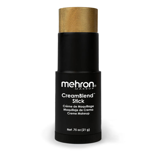 Mehron Makeup CreamBlend Stick | Face Paint, Body Paint, & Foundation Cream Makeup | Perfect for Halloween .75 oz (21 g) (Gold) Beauty & Personal Care Mehron
