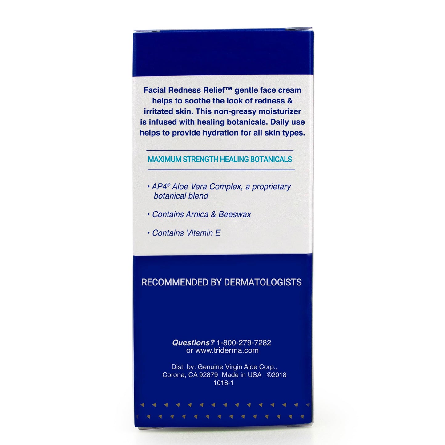 TriDerma Facial Redness Relief Gentle Face Cream, Soothing & Relieving Daily Moisturizer for Redness, Repair Uneven Skin Tone, Irritated or Sensitive Beauty & Personal Care TriDerma
