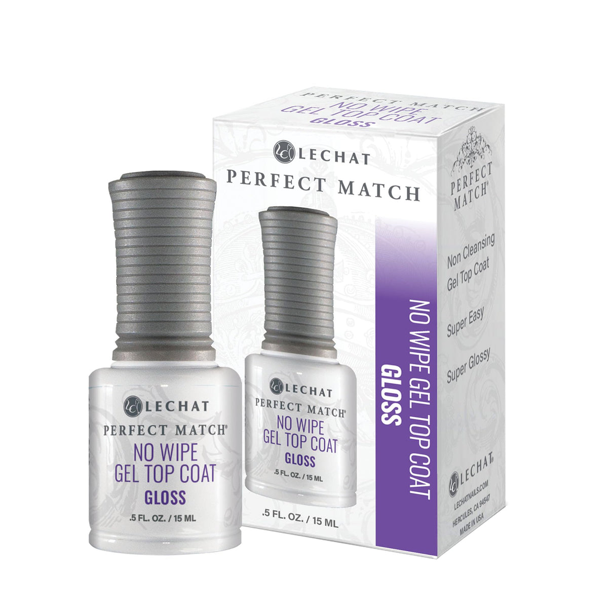 LeChat PMGTC No Wipe Gel Top Coat, Gloss