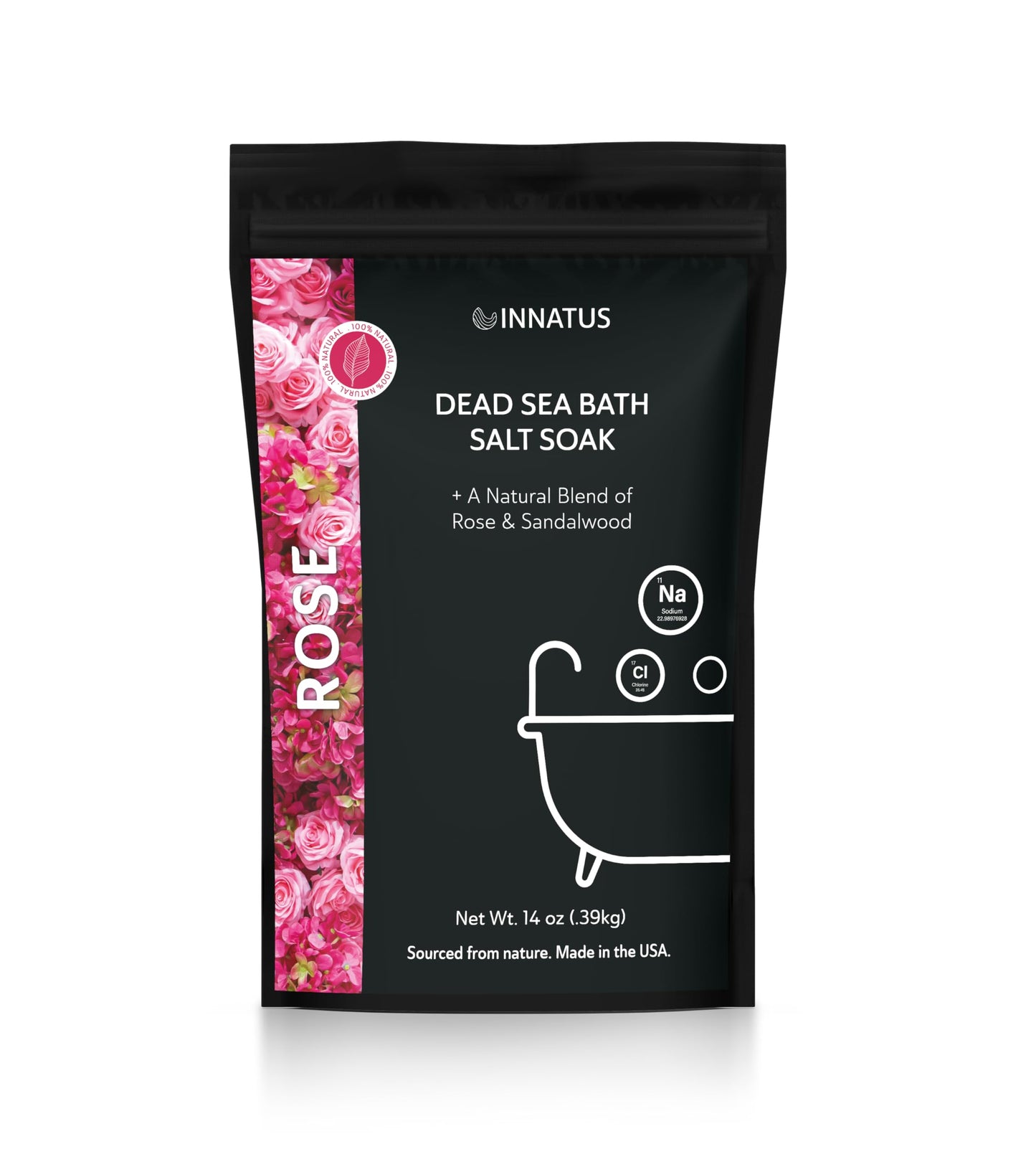Dead Sea Soothing Bath Salt Soak with 21 Minerals - Relaxing, Detoxifying, and Nourishing for Skin - 14oz, Infused with Essential Oils - Rejuvenate Beauty and Personal Care INNATUS