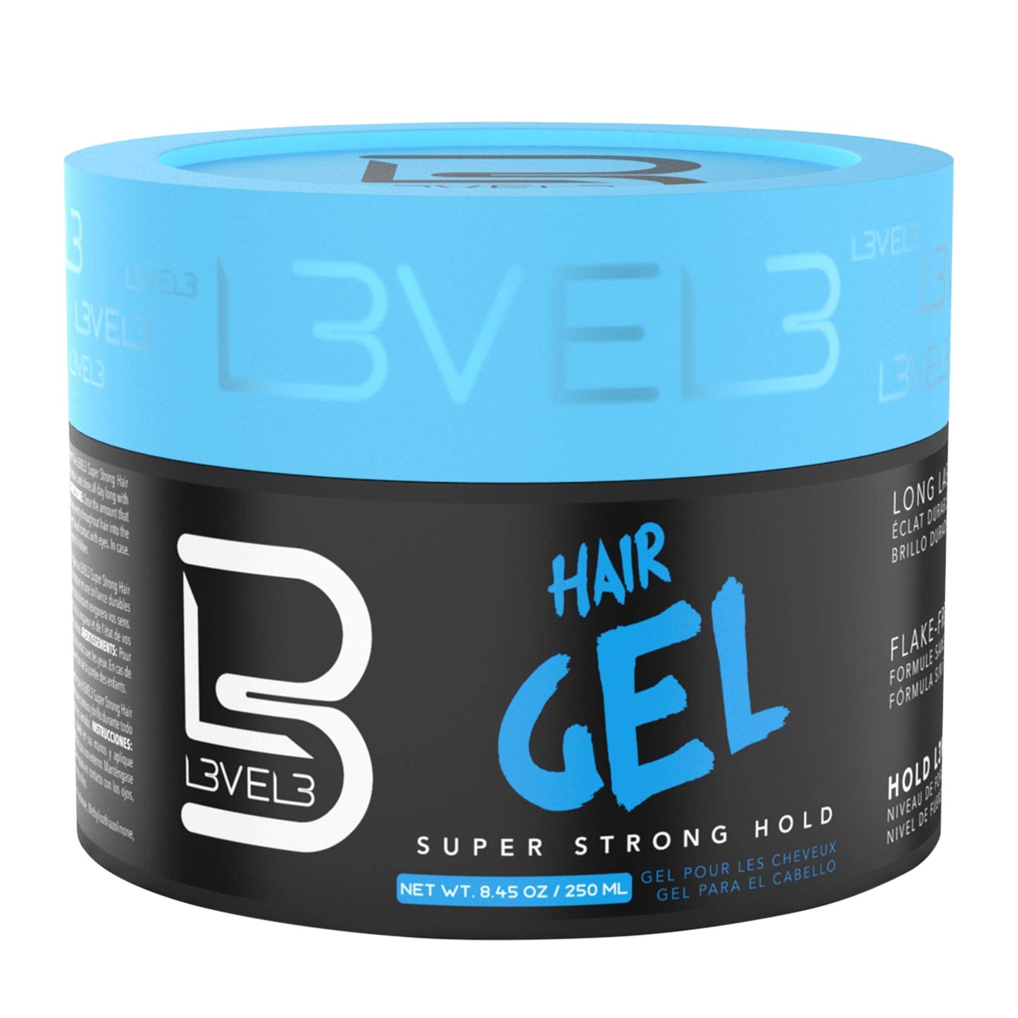 L3 - Hair Gel - Super Strong Hold - Flake Free - Long Lasting Shine - For Men and Women - Level 3 Gel - Add Volume and Texture Beauty & Personal Care L3