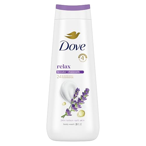 Dove Body Wash Relax Lavender Oil & Chamomile for 24hr Lotion-Soft Skin Moisturizing Skin Cleanser with No Sulfates No Parabens 20 oz Beauty & Personal Care Dove