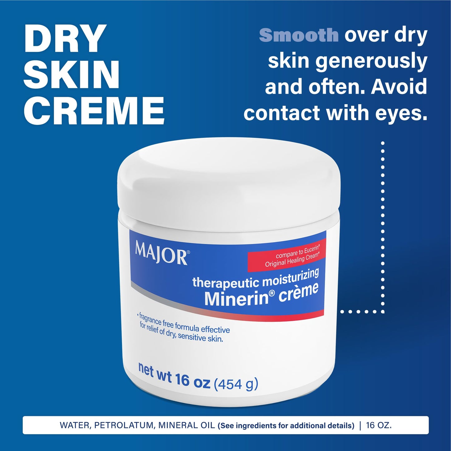 MAJOR Therapeutic Moisturizing Minerin Créme - Body Cream Moisturizer for Dry Skin - Fragrance-Free - 16 Oz. (5 Pack) Beauty & Personal Care MAJOR
