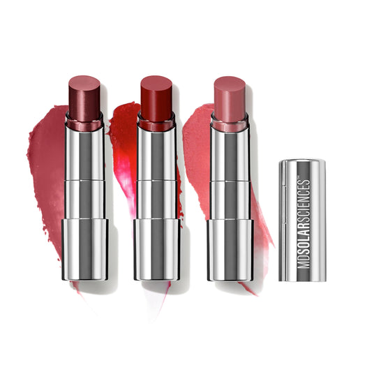 MDSolarSciences The Vivids Hydrating Sheer Lip Balm Trio SPF 30 | Tinted Sunscreen for Lips | Moisturizing Shea Butter, Avocado Oil & Vitamins E & C | Beauty & Personal Care MDSolarSciences