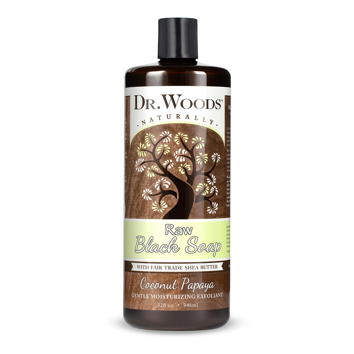 Dr. Woods Raw African Liquid Coconut Papaya Black Soap- Body Wash for Men & Women, Organic Shea Butter, Gentle Exfoliant, Coconut & Papaya Fragrance Beauty & Personal Care Dr. Woods