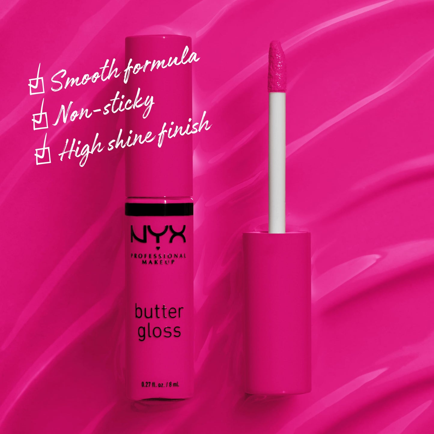 NYX PROFESSIONAL MAKEUP Butter Gloss, Non-Sticky Lip Gloss - Summer Fruit (Hot Pink) Beauty & Personal Care NYX PROFESSIONAL MAKEUP