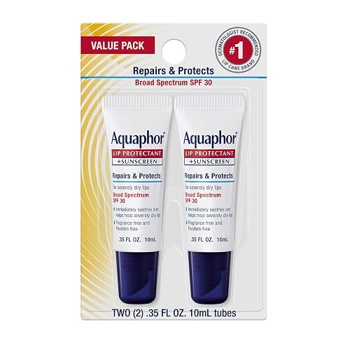 Aquaphor Lip Protectant - Broad Spectrum SPF 30 - Soothe Dry, Chapped Lips - .35 oz. Tube Beauty & Personal Care Aquaphor