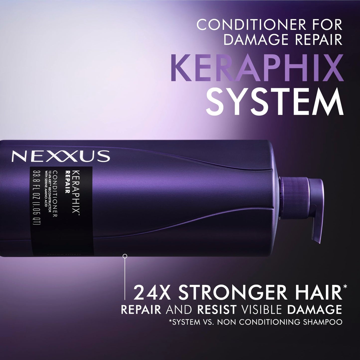 Nexxus KERAPHIX Conditioner Damage Repair for Damaged Hair Powered by KRT Keratin Resistance Therapy with Liquid Crystal Amino Acids 33.8 Fl oz (Pack Beauty and Personal Care Nexxus