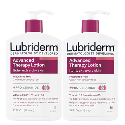 Lubriderm Advanced Therapy Fragrance Free Moisturizing Hand & Body Lotion + Pro-Ceramide with Vitamins E & Pro-Vitamin B5, Intense Hydration for Extra Beauty & Personal Care Lubriderm