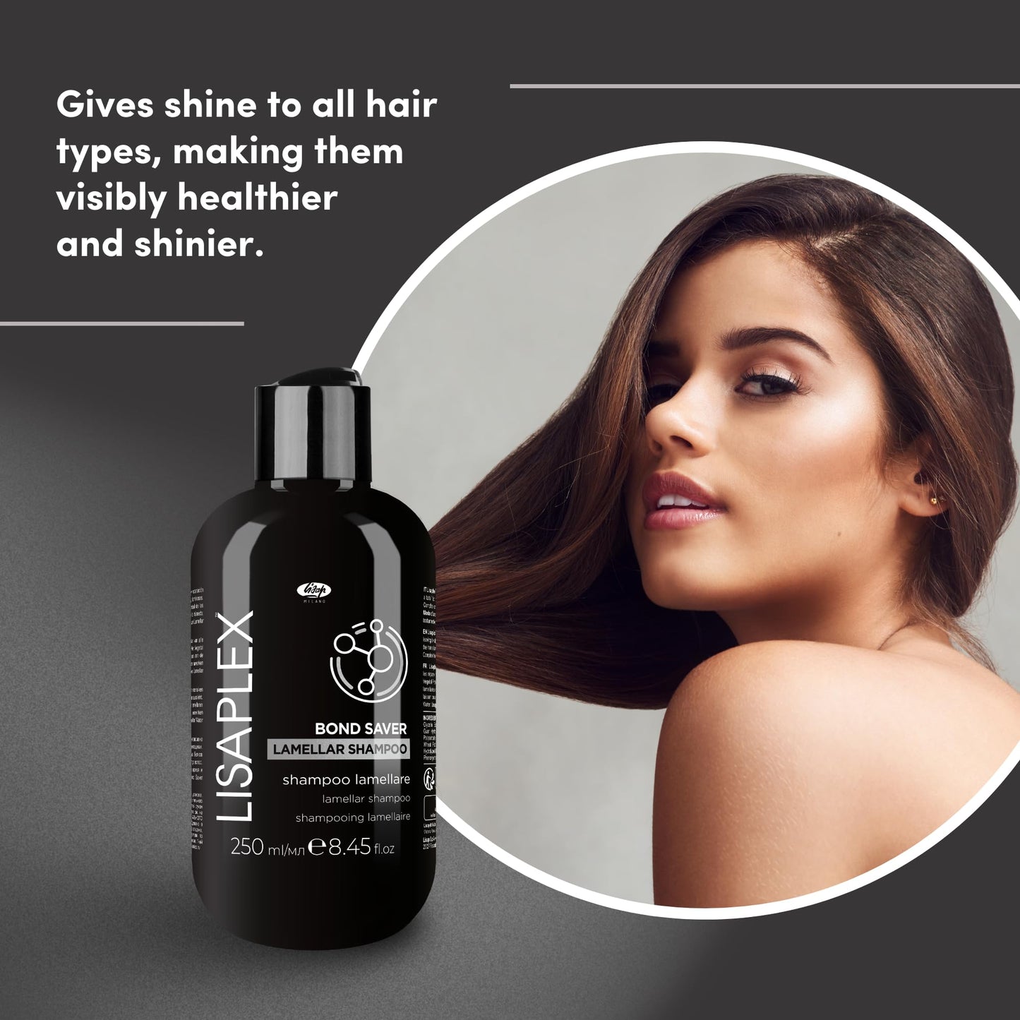 Lisap Lisaplex Bond Saver Lamellar Shampoo for All Hair Types - Damaged Hair Repair, Care & Strengthen, Sulfate Free, 8.45 fl oz Beauty & Personal Care Lisap