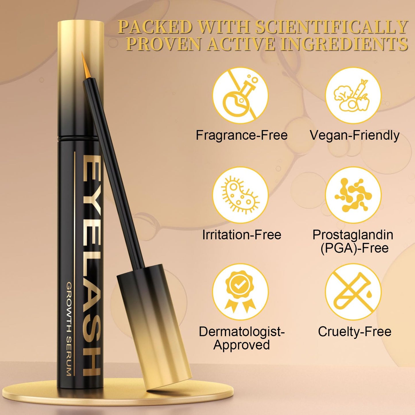 Lash Serum for Eyelash Growth, Premium Lash Enhancing Serum with Advanced Formula Volumizing Longer Fuller and Thicker Looking Lashes, Eyelash Growth Beauty & Personal Care Tistees