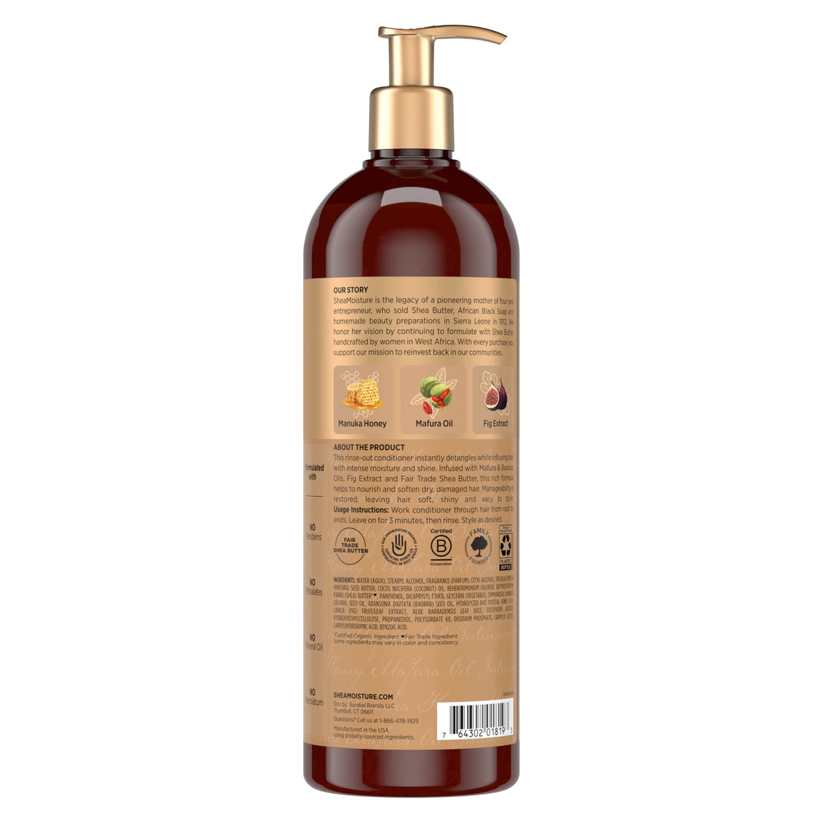 SheaMoisture Intensive Hydration Conditioner Manuka Honey & Mafura Oil for Extra Dry, Damaged Hair, Paraben-Free 24 oz Beauty & Personal Care SheaMoisture