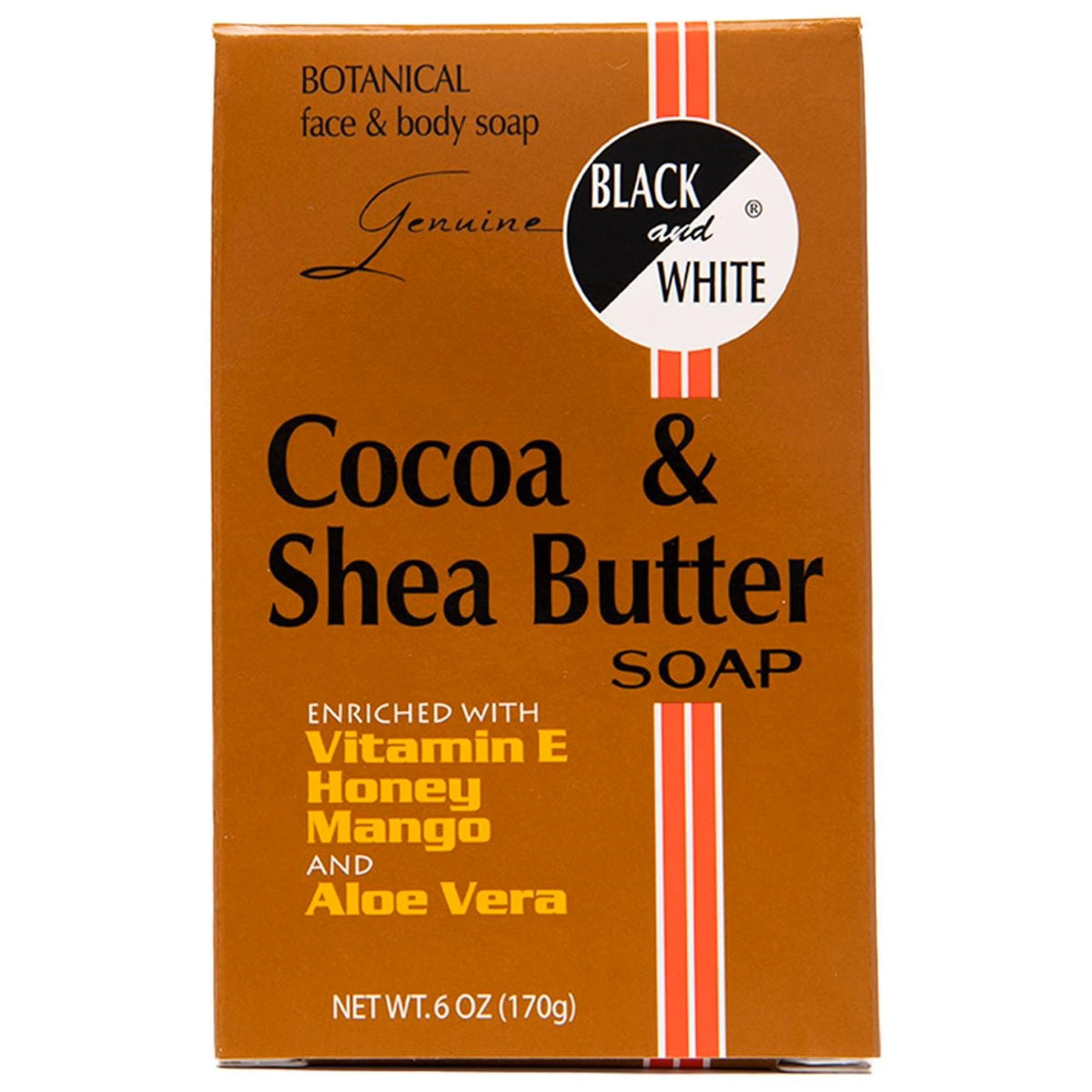 Black and White Cocoa & Shea Butter Soap 6.1 oz Beauty & Personal Care Black and White