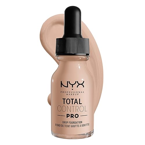 NYX PROFESSIONAL MAKEUP Total Control Pro Drop Foundation, Skin-True Buildable Coverage - Porcelain Beauty & Personal Care NYX PROFESSIONAL MAKEUP