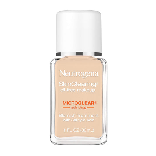 Neutrogena SkinClearing Oil-Free Acne and Blemish Fighting Liquid Foundation with Salicylic Acid Acne Medicine, Shine Controlling, for Acne Prone Beauty & Personal Care Neutrogena