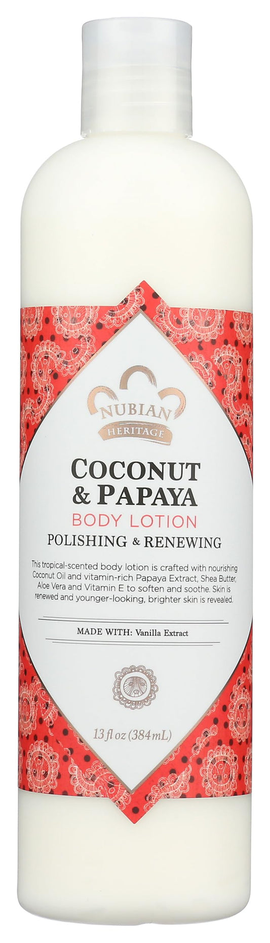 Nubian Heritage Body Lotion, Coconut and Papaya, 13 Fl Oz Beauty & Personal Care Nubian Heritage