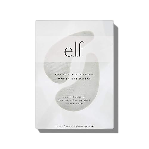 e.l.f. Charcoal Hydrogel Under Eye Masks, Reduces Puffiness, Prevents Impurities, Soothes & Hydrates, 3 Pack Beauty & Personal Care e.l.f.