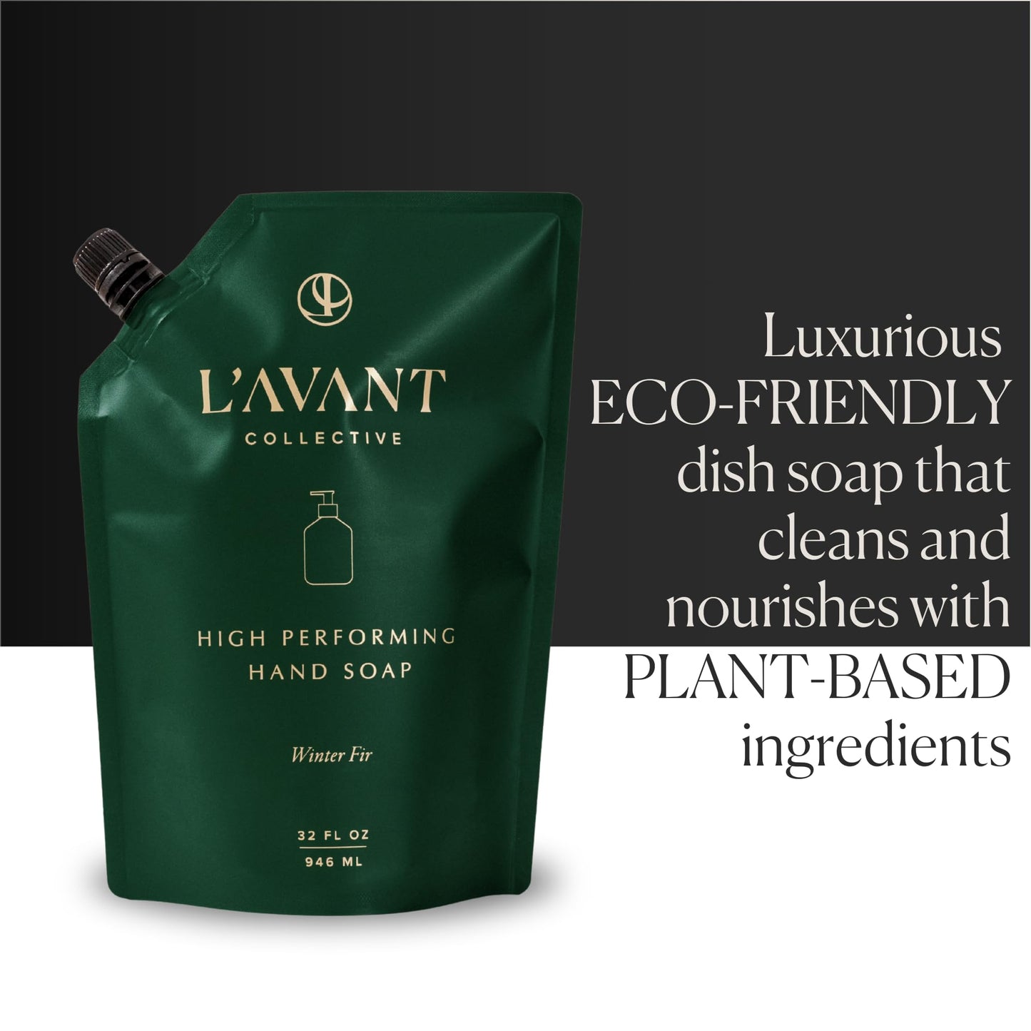 L'AVANT Collective Natural Luxury Hand Soap Refill | Plant-Based, Non-Toxic & Moisturizing, Refill for Glass Bottle, 32 Fl Oz | Winter Fir Beauty & Personal Care L'AVANT Collective