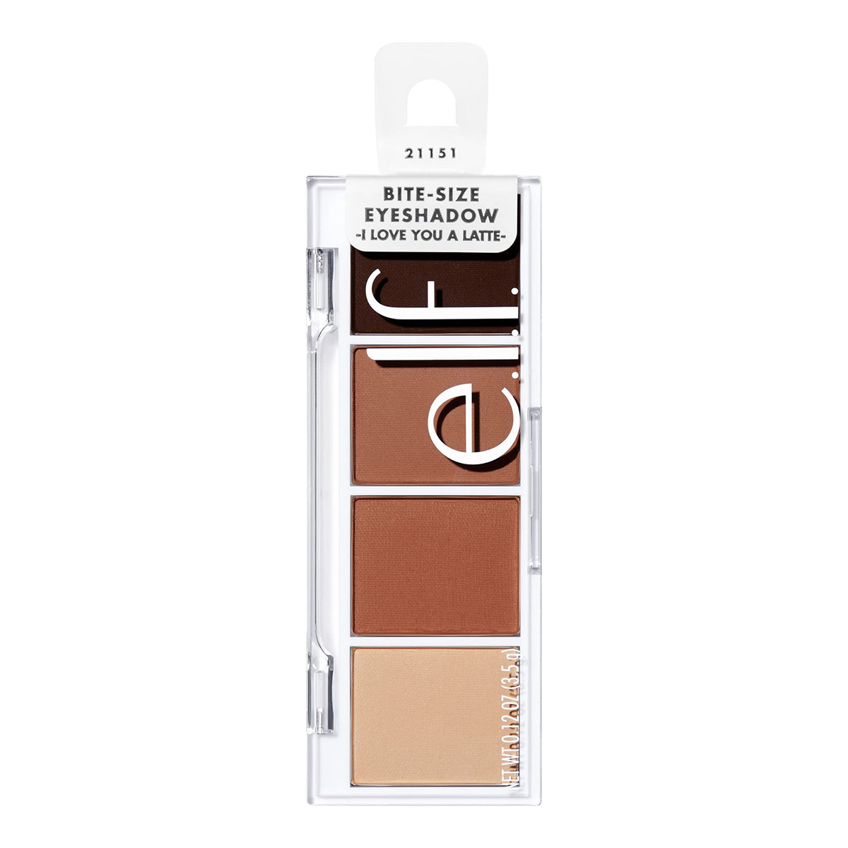 e.l.f. Bite-Size Eyeshadow, Ultra-Pigmented Eye Makeup Quad, 4 Matte & Shimmer Shades, Creamy & Blendable Powder, I Love You A Latte, 0.12 Oz Beauty & Personal Care e.l.f.