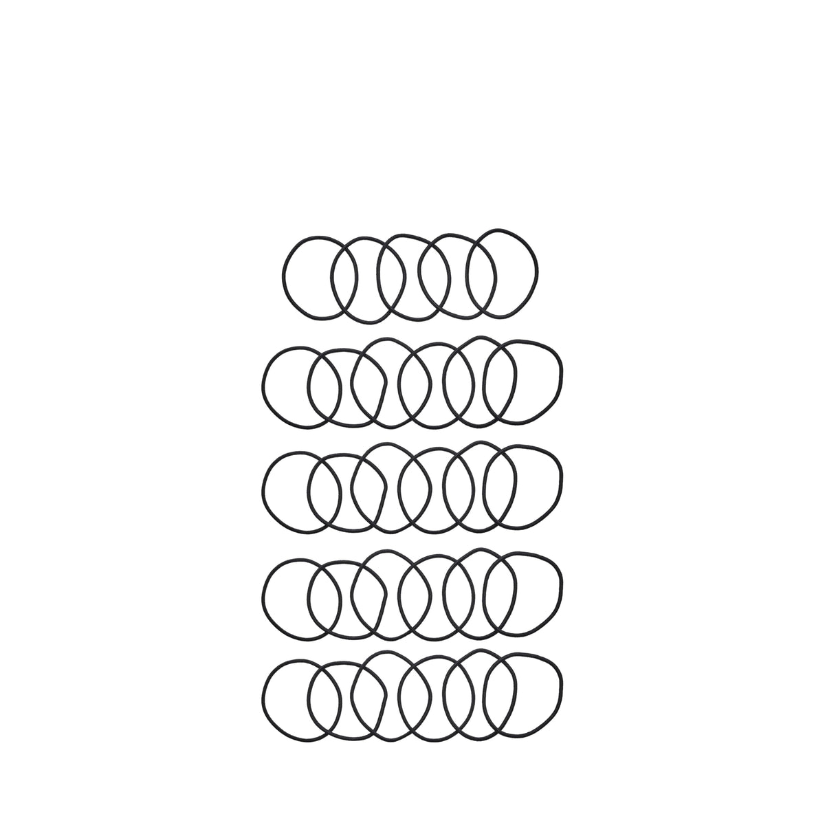 Goody Women's Ouchless Elastics, Black, 50 Count, 2MM for Finer Hair