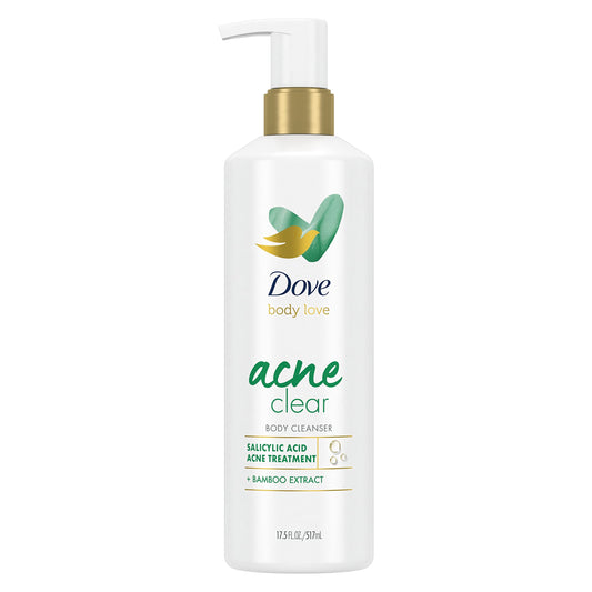 Dove Body Love Body Cleanser Acne Clear For Acne-Prone Skin Body Wash with Salicylic Acid and Bamboo Extract 17.5 fl oz Beauty & Personal Care Dove