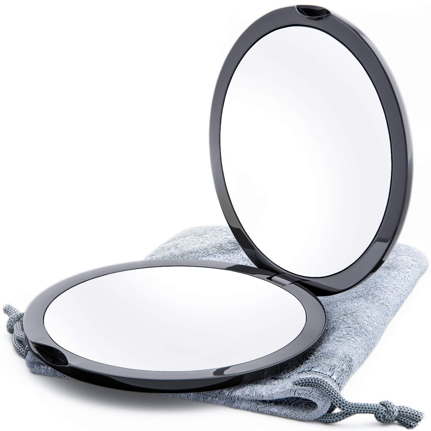 Mavoro Magnifying Compact Mirror | 1x/10x Magnification | 4" Small Pocket Purse Double Sided Travel Makeup Mirror | Folding Portable Hand Compact Beauty & Personal Care Mavoro