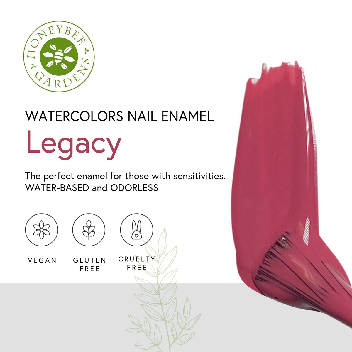 Honeybee Gardens Water-Based Nail Enamel: Eco-Friendly, Odorless & Vibrant - Legacy (summer rose), 0.5 fl oz Beauty & Personal Care Honeybee Gardens