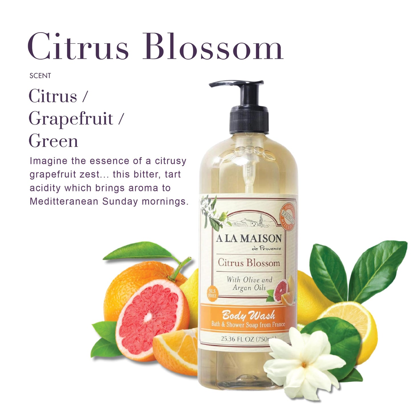 A LA MAISON Body Wash, Citrus Blossom, 25.36 Fluid Ounce, 2Pack Beauty & Personal Care A LA MAISON